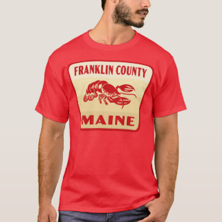 Camiseta Franklin County Maine Retro Badge Tan