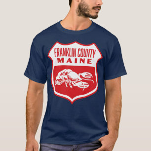 Camiseta Franklin County Maine Retro Shield White