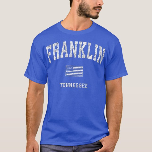 Camiseta Franklin Tennessee TN Vintage American Flag Tee (Anverso)