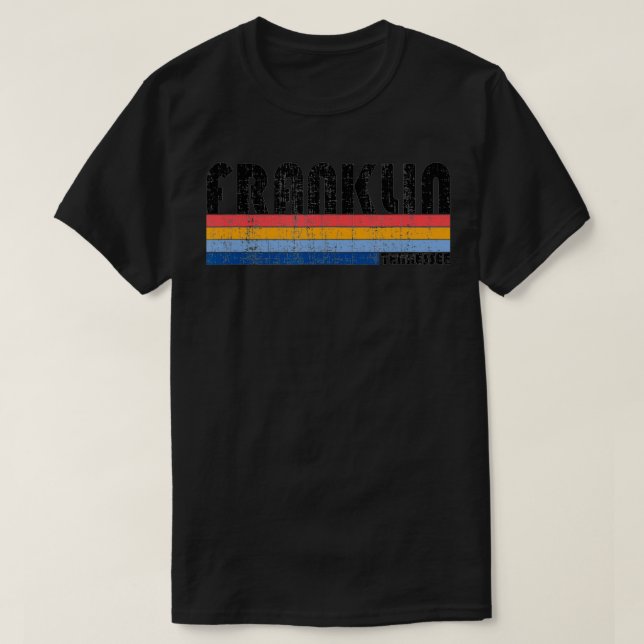 Camiseta Franklin TN, estilo de los años 80 de la Vieja 70 (Diseño del anverso)