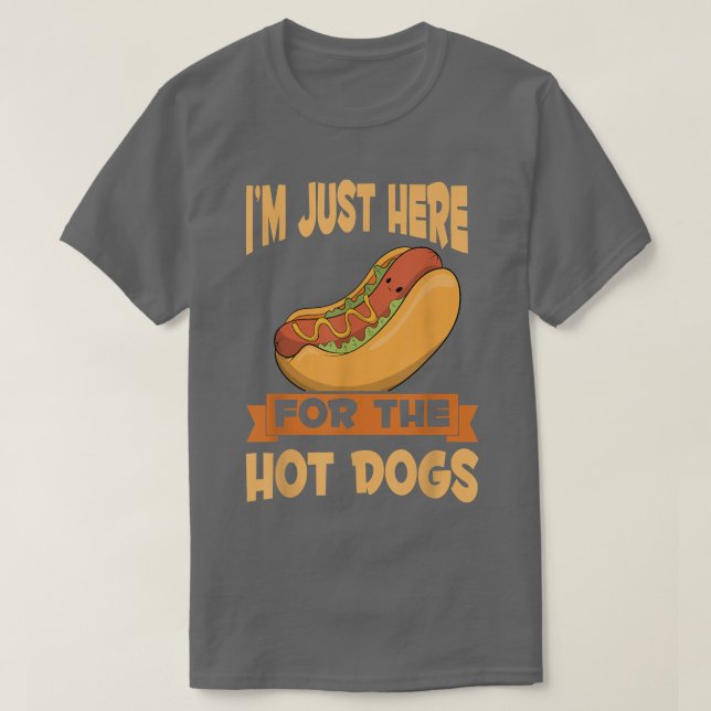 Camiseta Franks Sausage Funny Hotdog Estoy Acá Por La H (Diseño del anverso)
