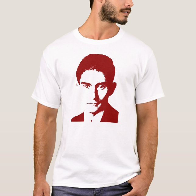 Camiseta Franz Kafka rojo (Anverso)