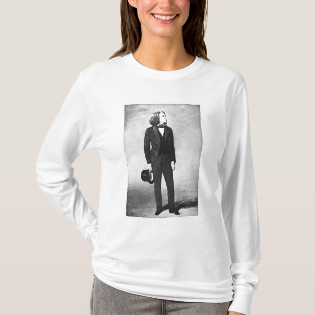 Camiseta Franz Liszt (1811-86) 1856 (litho) (foto de b/w) (Anverso)
