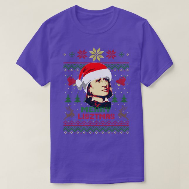 Camiseta Franz Liszt Merry Lisztmas (Diseño del anverso)