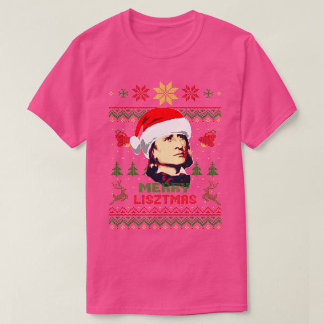 Camiseta Franz Liszt Merry Lisztmas (Diseño del anverso)