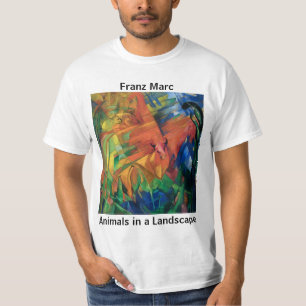 Camiseta Franz Marc Animales en un paisaje blanco