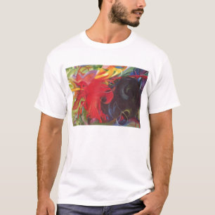 Camiseta Franz Marc - el luchar forma rojo negro de 1914