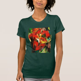 Camiseta Franz Marc The Foxes Pintura de Arte Moderno de Fo