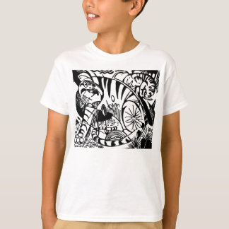 Camiseta Franz Marc - Tigre negro y blanco - Arte abstracto