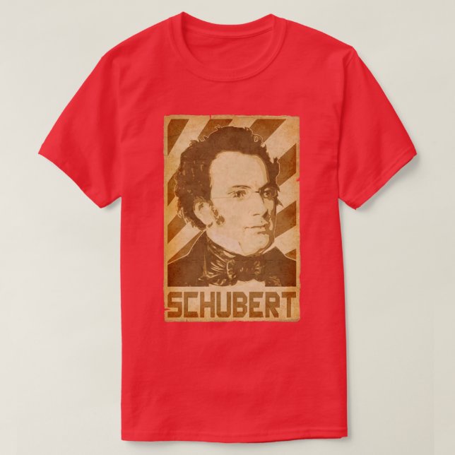 Camiseta Franz Schubert Retro Propaganda (Diseño del anverso)