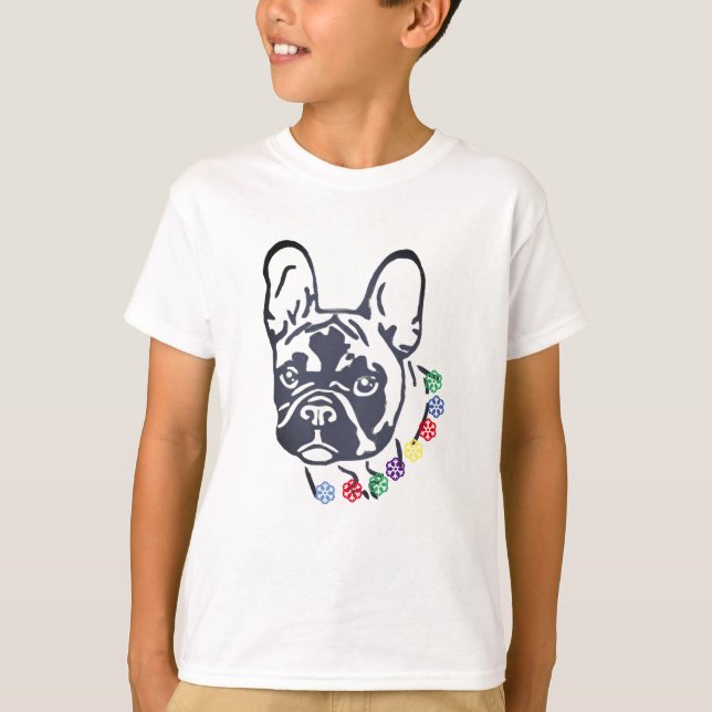 Camiseta Französische Bulldogge Herzhalsband French Bulldog (Anverso)