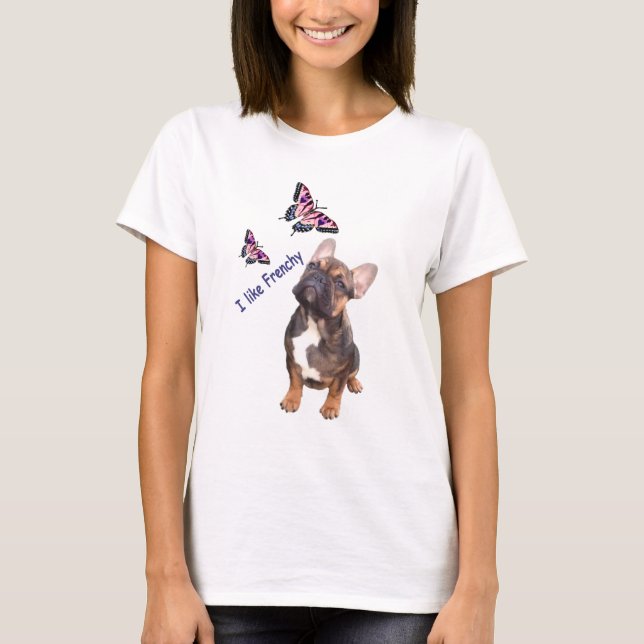 Camiseta Französische Bulldogge Schmetterling Bulldog (Anverso)