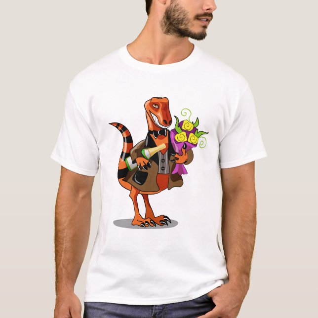 Camiseta Frasco De Frasco De Vino Y Flores Espumosas (Anverso)