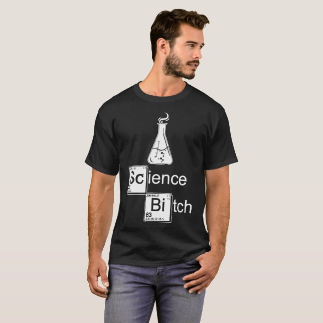 Camiseta Frasco de la ciencia que rompe el mún blanco Heis (Anverso completo)