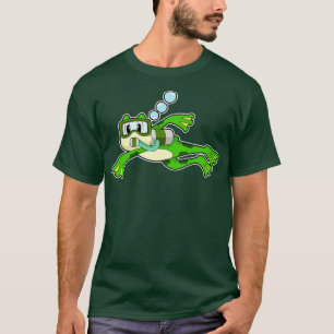 Camiseta Frasco de oxígeno de buceador de rana