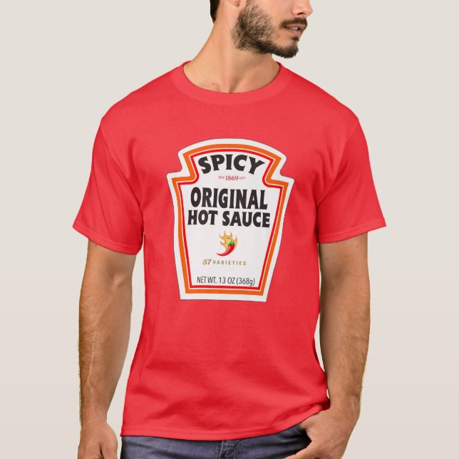 Camiseta Frasco de salsa picante de chile de disfraces de H (Anverso)