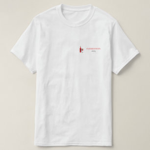 Camiseta Frasco de vino y blanco de vidrio