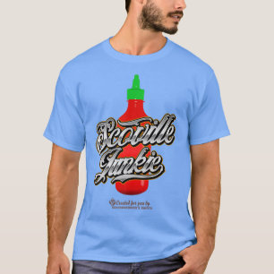 Camiseta Frasco Scoville Junkie Chil con salsa roja de pimi