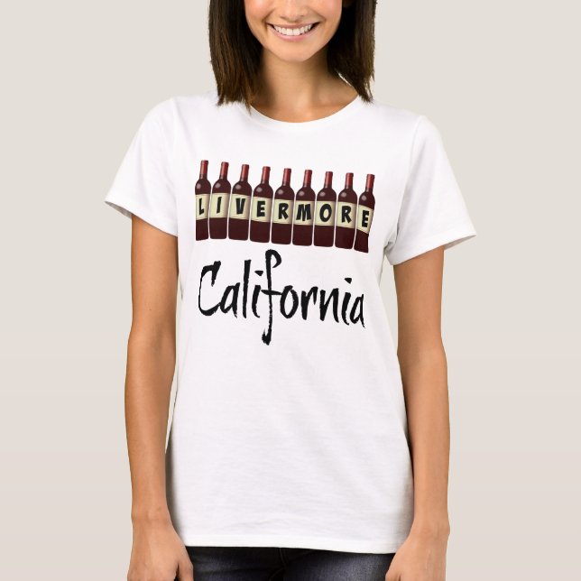 Camiseta Frascos de Vino Rojo de Livermore California Diver (Anverso)