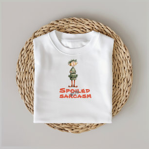 Camiseta Frase de elfo de dibujos animados retro con sarcas