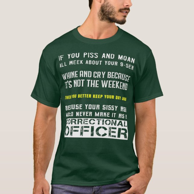 Camiseta Frase de funcionario penitenciario de Guay en pris (Anverso)