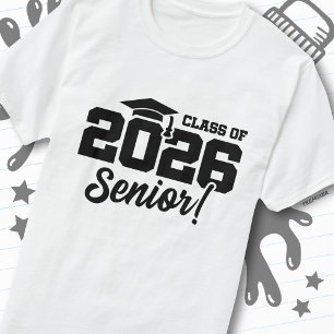 Camiseta Frase divertida de graduación de la clase de 2026