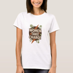 Camiseta Frase Feminista Mujeres Al Mando