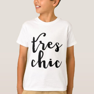Camiseta Frase francesa elegante de Tres
