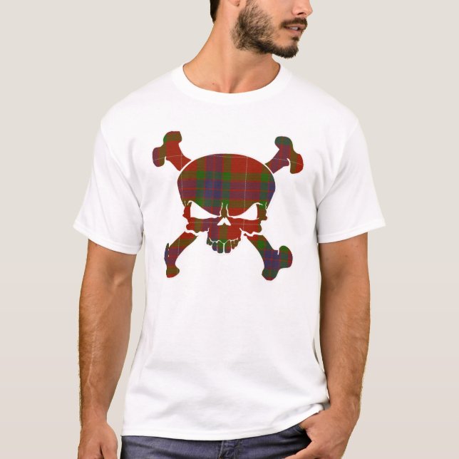 Camiseta Fraser Tartan Skull Sin Camisas Pancartas (Anverso)