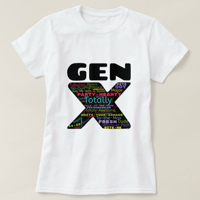 Camiseta Frases de Gen X (Diseño del anverso)