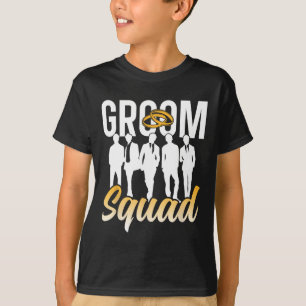 Camiseta Frases de la fiesta del equipo del novio soltero b