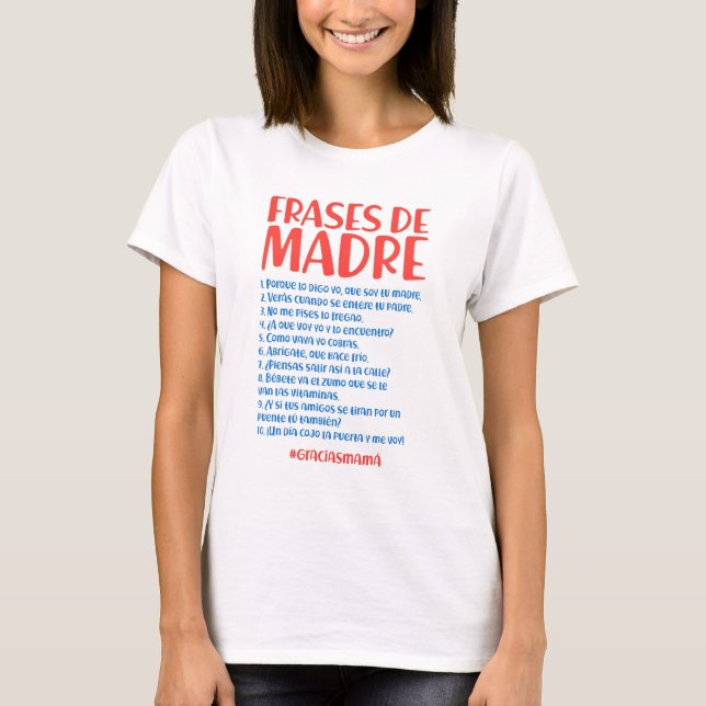 Camiseta Frases de Madre (Anverso)