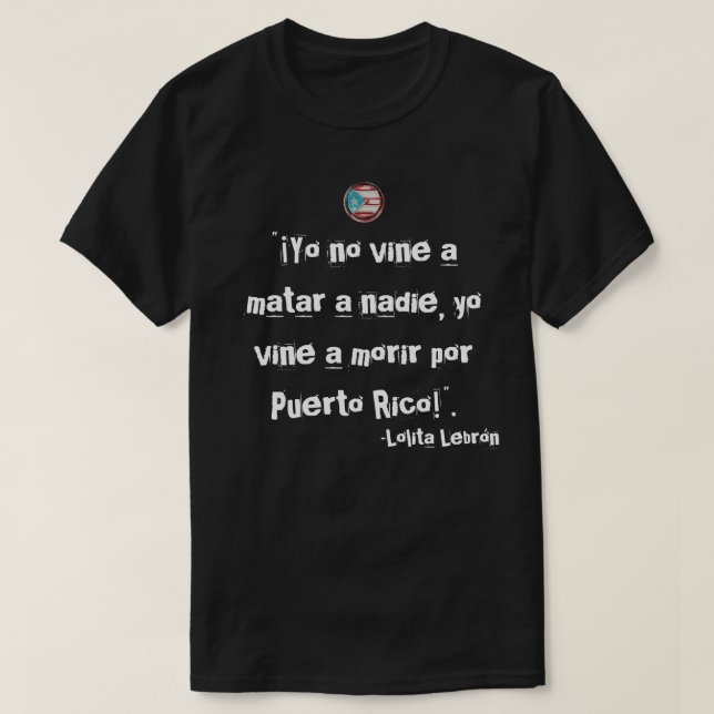 Camiseta Frases en Puerto Rico (Diseño del anverso)