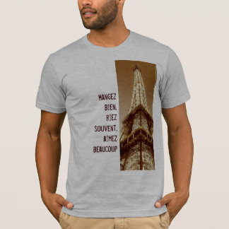 Camiseta Frases francesas Torre Eiffel Paris T-Shirt 1