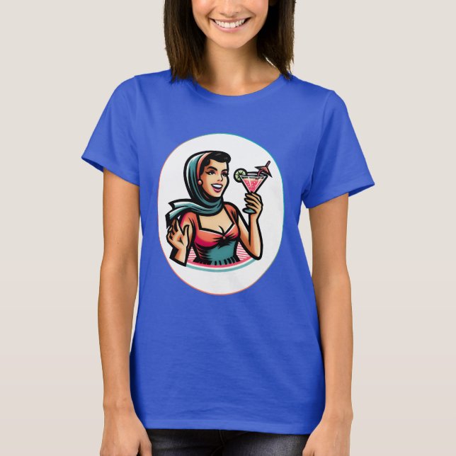 Camiseta Frau mit Cocktail  (Anverso)