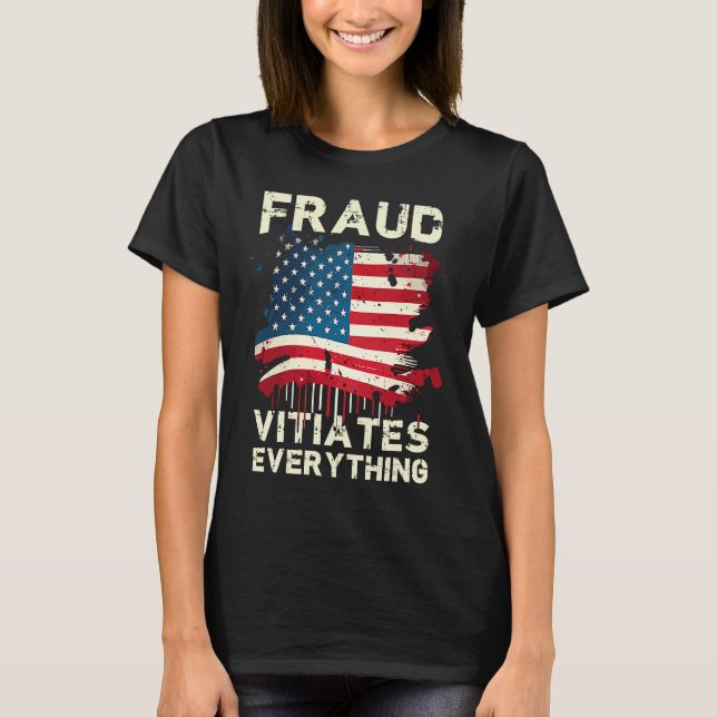 Camiseta Fraud Vitiates Everything Grunge American Flag Pat (Anverso)