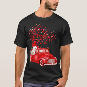 Camiseta Fraude de Bichon montando camión rojo Valentine ma