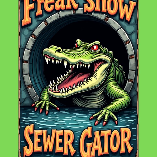 Camiseta Freak Show Collection Sewer Gator Graphic  (Subido por el creador)