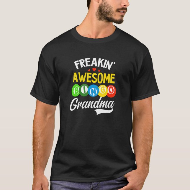 Camiseta Freakin Awesome Bingo Grandma Bingo Queen (Anverso)