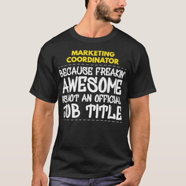 Camiseta Freakin Awesome Job Premium, Coordinador de market (Anverso)