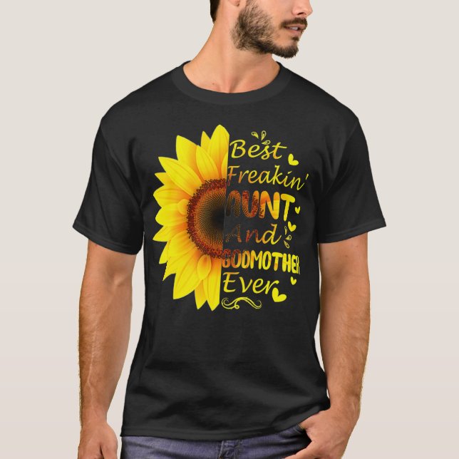 Camiseta Freakin Tía Godwoman Día de la Madre girasol (Anverso)
