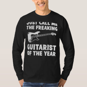 Camiseta Freaking Guitarist of the Year Tee Hilarious Mus