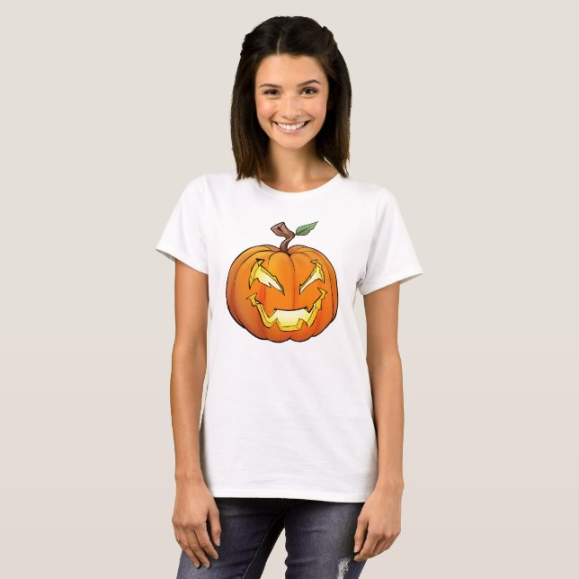 Camiseta Freaky Personalizado Jack-O-Lantern (Anverso completo)