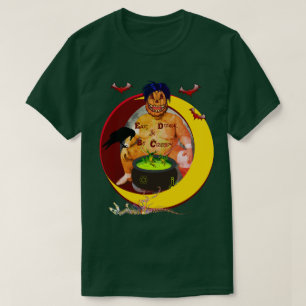 Camiseta Freaky Pumpkin Man Halloween Green Uni-sex T-Shirt