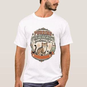 Camiseta Frecuencia de ronroneo Onda de sonido Gato Frecuen