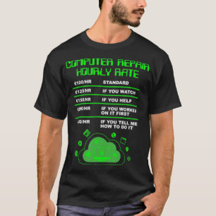 Camiseta Frecuencia por hora de reparación del equipo, Geek