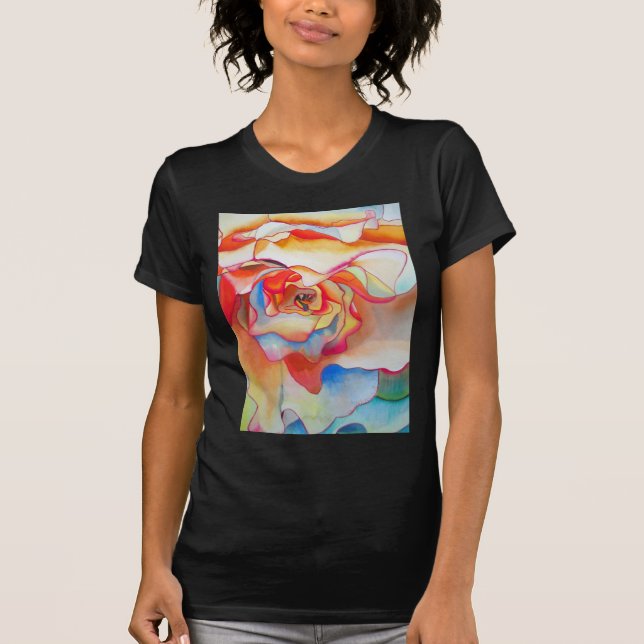 Camiseta Fred martin begonia acuarela arte (Anverso)