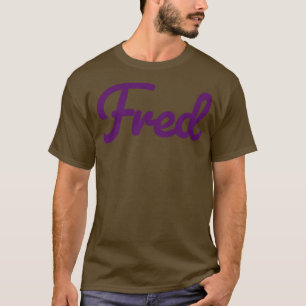 Camiseta Fred Name Purple Typography