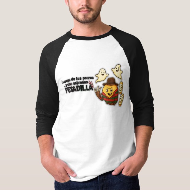 Camiseta Freddy Arepa Nightmare – Venezuelan Food Horror (Anverso)