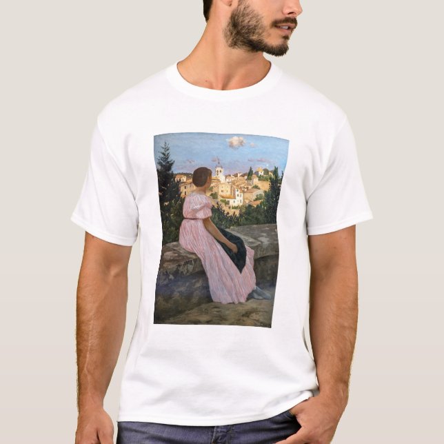 Camiseta Frederic Bazille - El vestido rosa (Anverso)